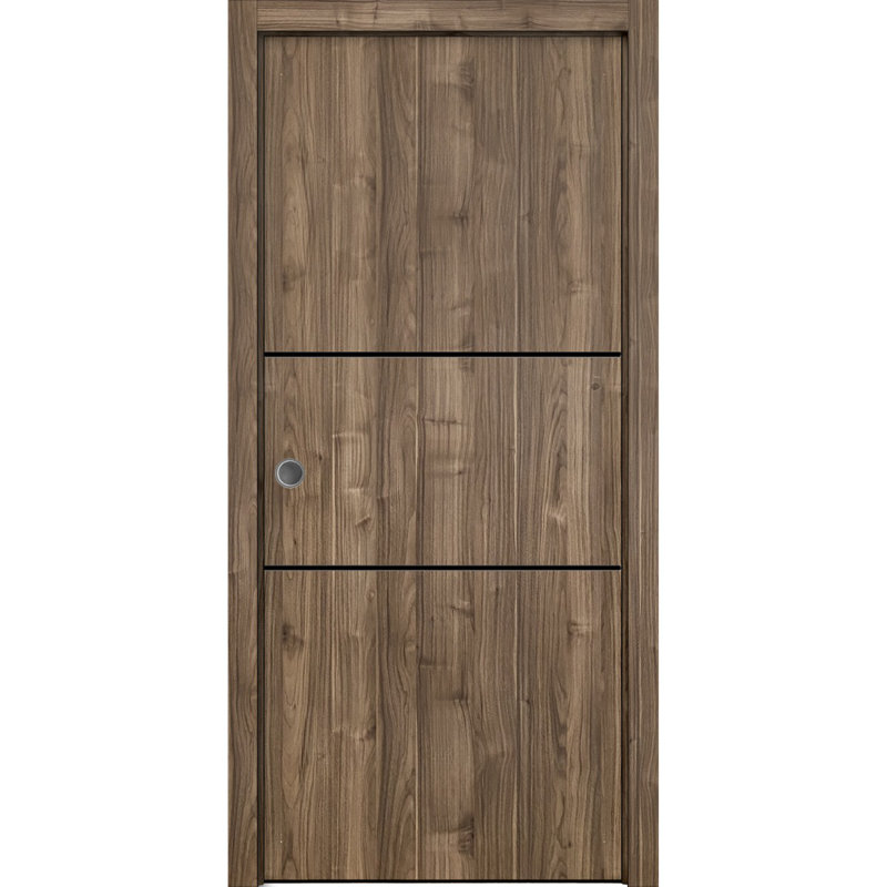 Portes françaises en bois massif massif, Noyer, 30 po x 96 po