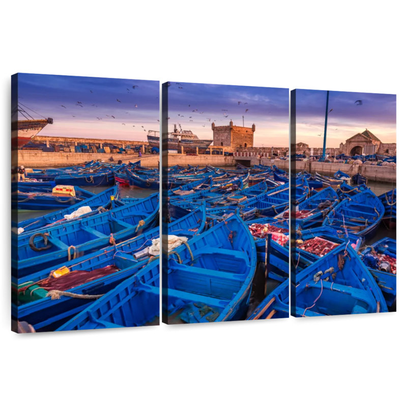 Mehar Essaouira Port Boats, 48" H x 74" W