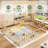 Natural Wood Baby Playpen, 12 Panels lay Yard, Door & Toys Easy to Assemble, Large Portable Play Pen for Babies and Toddlers, Infant Play Pen Play, Made of Natural Pine Wood-136234385