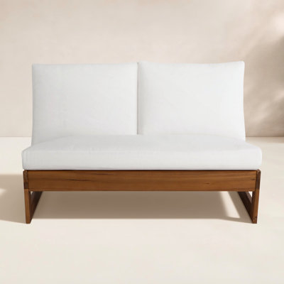 Louise 43" Acacia Patio Loveseat