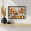 «Plaid Pumpkins Fall Floral» par Nicole DeCamp, reproduction d'art