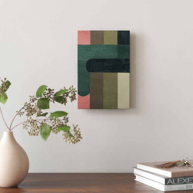 «Dark Color Intersection» par Marmont Hill - impression sur toile tendue, H 12 po x l 8 po x P 1,5 po