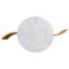 Table basse ronde en faux marbre blanc avec rangement naturel / faux marbre blanc Voir ci-dessous