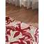 Red | Gold Wool Handmade Floral Indoor Area Rug Hand Knotted Rectangle-1964929353