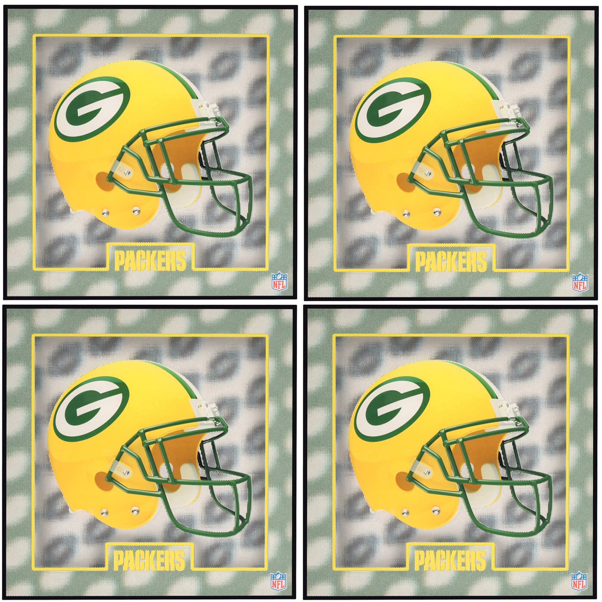 Tridelix Green Bay Packers Helmet Holographic Effect Coaster