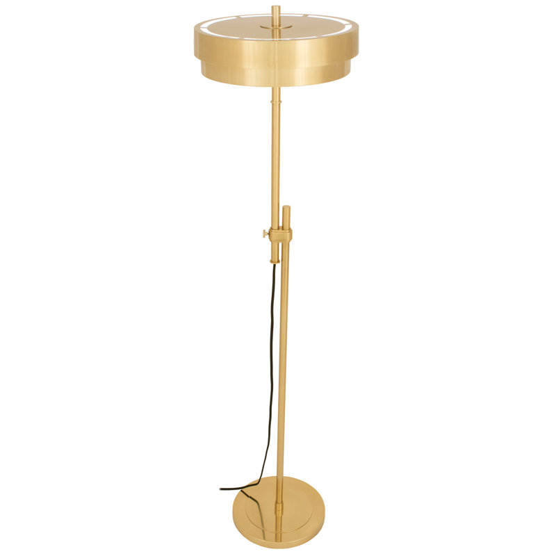 Lampe sur pied traditionnelle 43,75 po Elliott, Laiton moderne