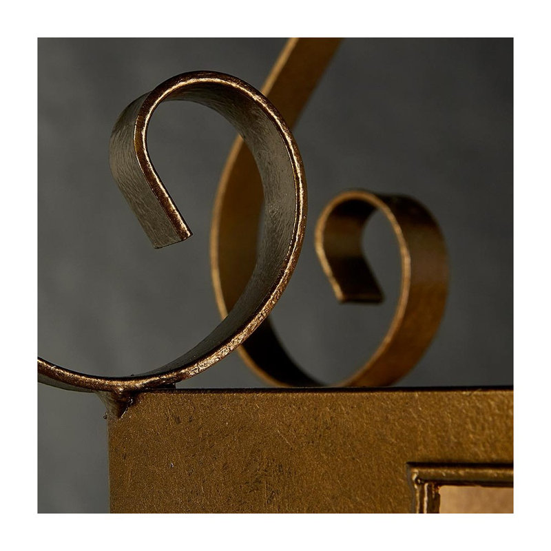 Wilmington 6 - Light Lantern Geometric Chandelier, Bronzed Brass