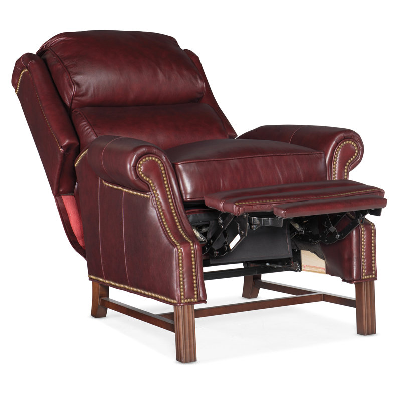 Alta Recliner, Mahogany Finish/Natural Brass Nails