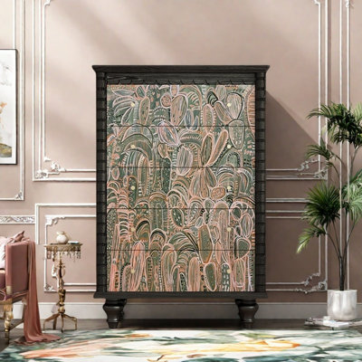 Commode d'appoint avec cinq tiroirs Retro