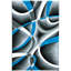 Tapis gris / turquoise à motif abstrait Mccampbell-34073181
