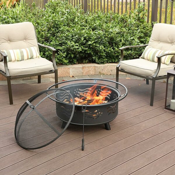 Latitude Run® Steel Charcoal Fire Pit 