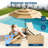 9ft 3-Tier Solar Patio Umbrella, 24 LED Lights, Crank & Tilt, 8-Rib Vent for Deck, Pool, Garden-126259379