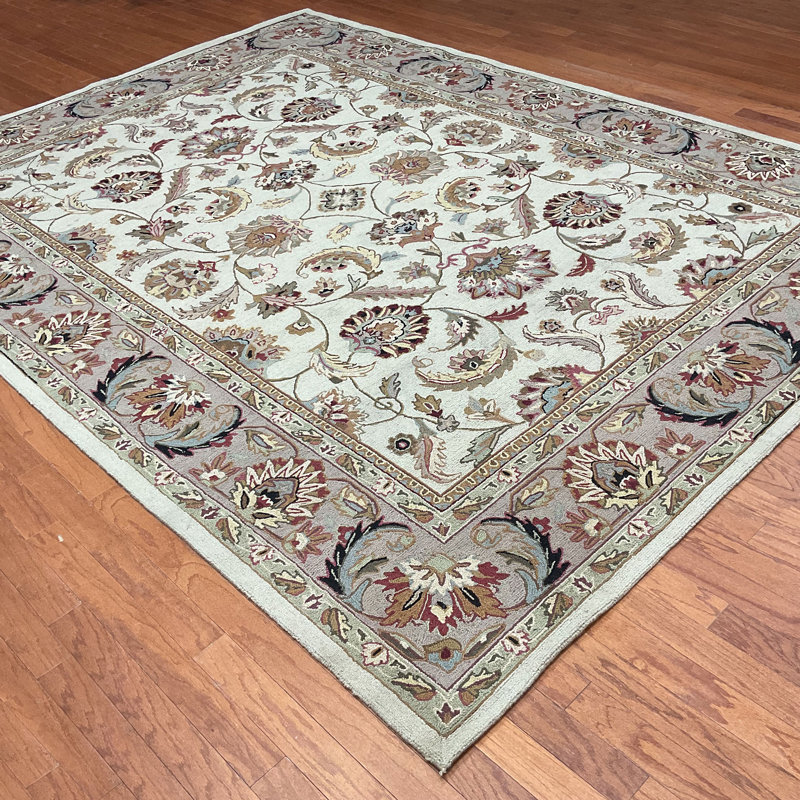 Tapis oriental en laine touffeté à la main oriental, Rectangle 8 pi x 11 pi