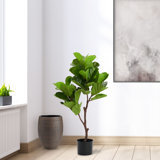 41'' Faux Fiddle Leaf Fig Tree in Pot