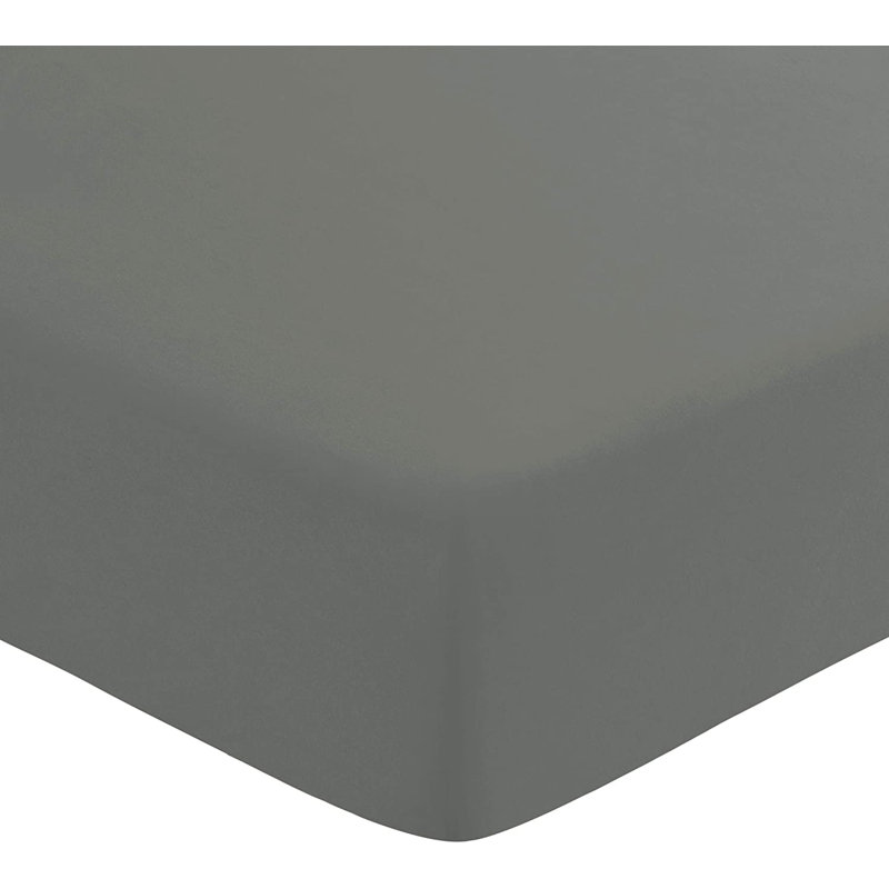 Protège-matelas ajusté ultra doux, Plein, Gris clair