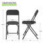10-Pack Heavy-Duty Plastic Folding Chairs 250 Lb Capacity, Indoor/Outdoor Stackable Event Seating-268068325