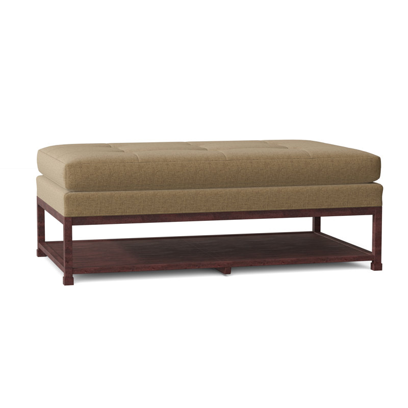 Libby Langdon 52.5" Wide Tufted Rectangle Cocktail Ottoman with Storage, 8789 Indigo 100% Polyester, Montego Bay