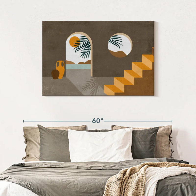 Lilie Midcentury Interior Abstract, 30" H x 45" W