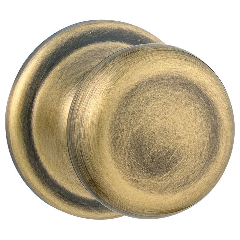 Juno Passage Door Knob, Antique Brass