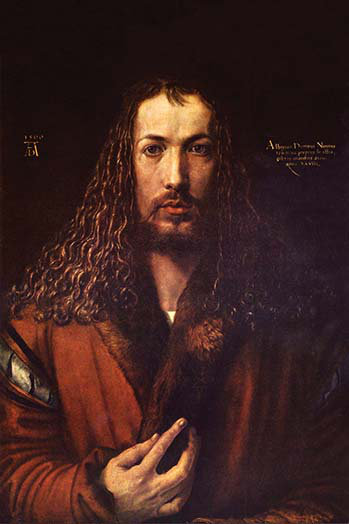 « self portrait 2 » par albrecht durer, reproduction d’art, H 42 po x l 28 po