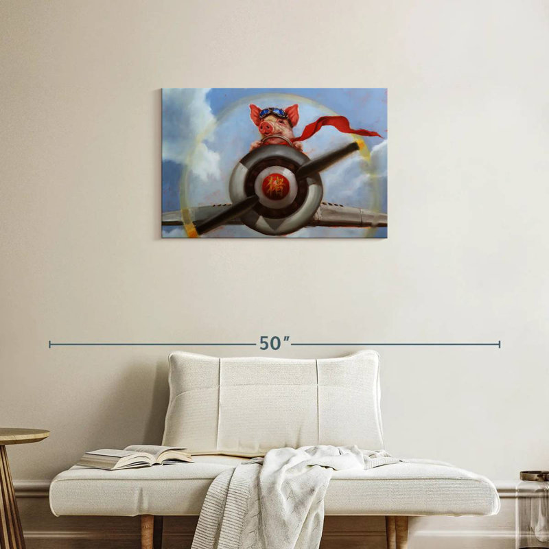Brampt When Pigs Fly I, 20" H x 30" W