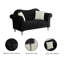 Causeuse rembourrée en velours 65 po 65 po - Canapé 2 places compact avec 2 coussins gratuits-1782214476