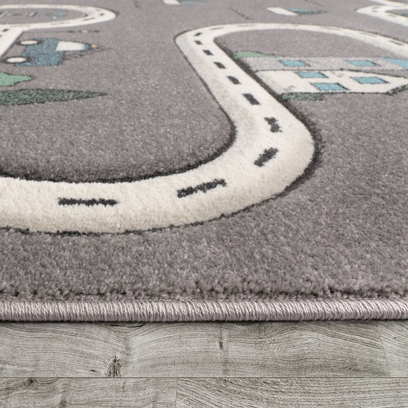 Comeaux Machine Woven Grey Rug, Square 200cm x 200cm