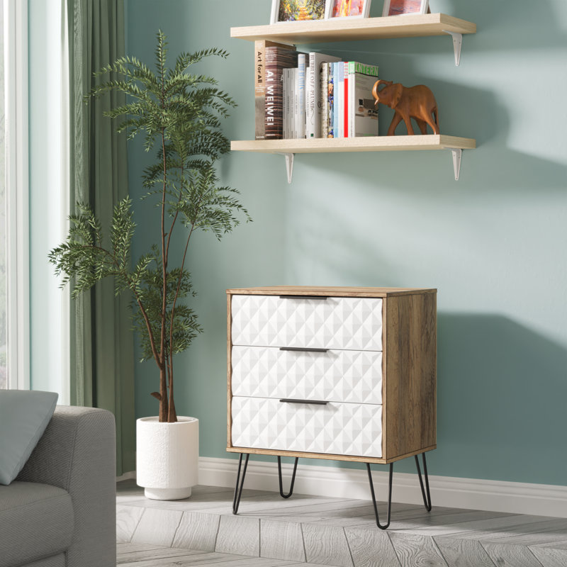 Talita 58 cm W Chest of 3 Drawers, White