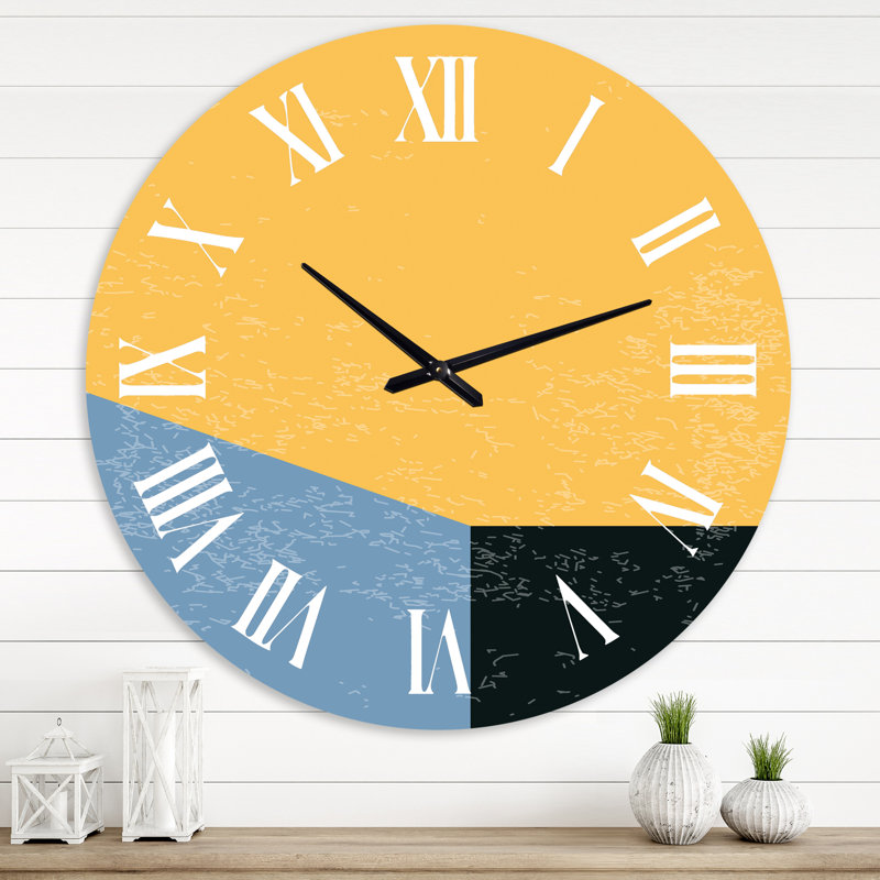 Minimal Compostions géométriques de formes élémentaires V - horloge murale moderne, Médium