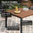 Milaan Square Metal Outdoor Dining Table With Umbrella Hole , 37.8'' in. W 37.8'' in. D-1974607788