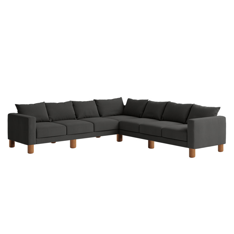 Essential 7-Seat Corner Sectional, Shadow Upcycled Poly, Cylinder