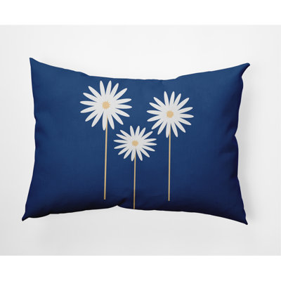 Floral Print Indoor/Outdoor Lumbar Throw Pillow