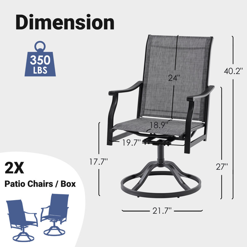 Chaises de salle à manger ergonomiques en métal, conception durable pour la cour