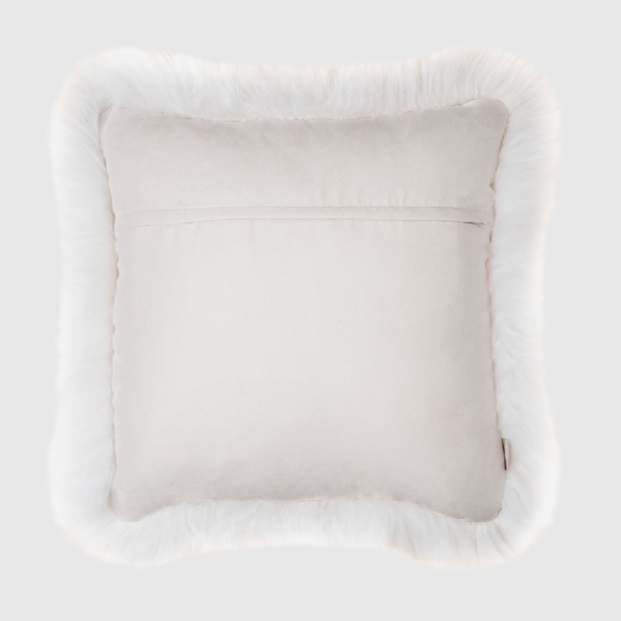 Fieldman Leather Throw Pillow, Natural Ivory