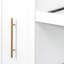 Garde-manger 4 portes avec tablette coulissante multifonctionnelle blanche pour un espace de cuisine élégant et organisé - 4 portes multiples