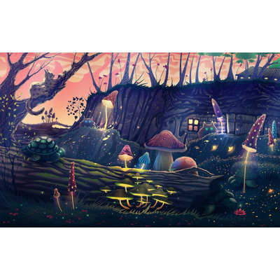 Premium Peel & Stick Wall Mural - Enchanted Forest Fantasy