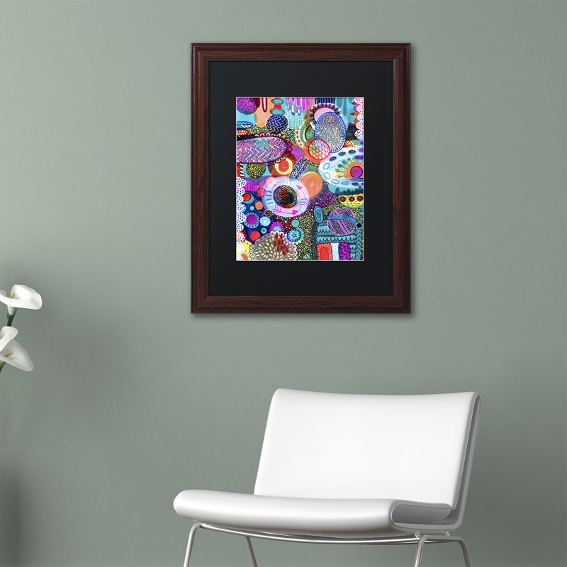 « creation », impression encadrée, H 20 po x l 16 po x P 0,5 po, Cadre brun, Noir