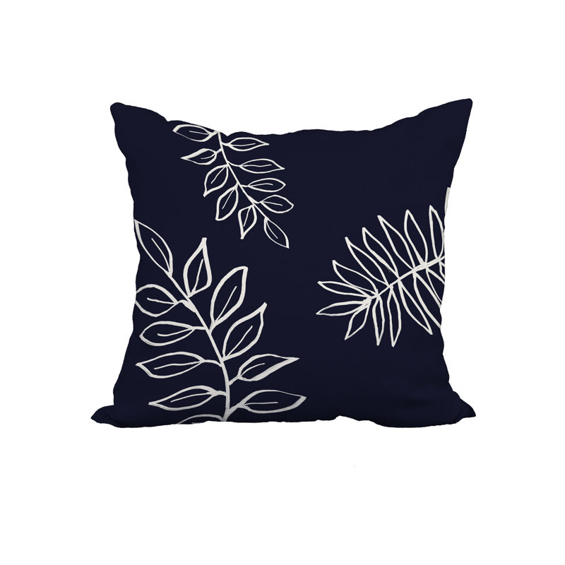 Floral Reversible Throw Pillow, 18" x 18", Blue