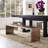 Modern Walnut Wood Bench with Stainless Steel Base – Entryway, Bedroom, or Living Room Seating-1159684651
