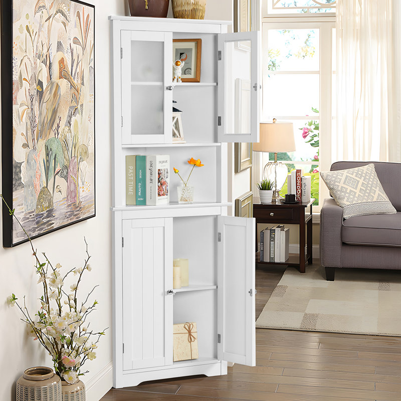 Rangement pour salle de bain Melhado, Blanc