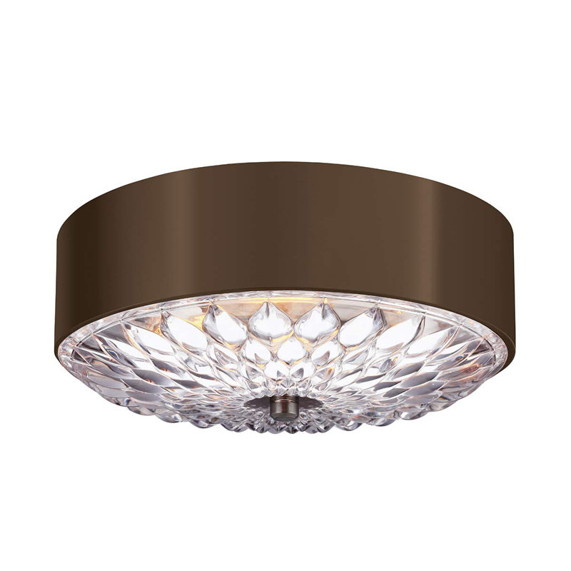 Cory Glass Flush Mount, 13.7cm H x 35.2cm W x 35.2cm D