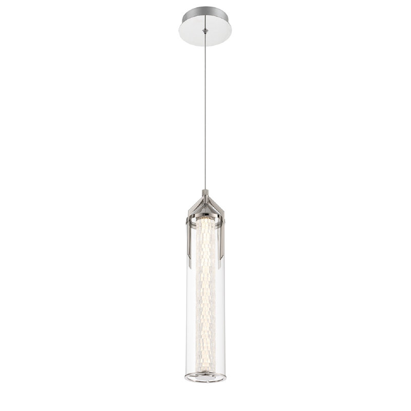 Luminaire suspendu 1 lumière Espada, Nickel poli