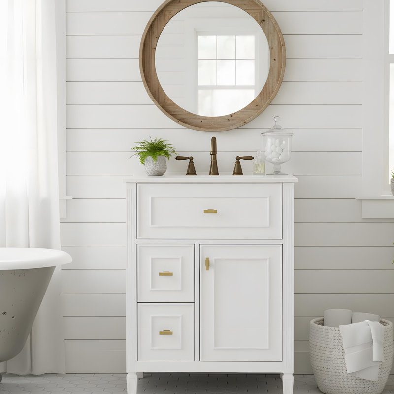 Elegant Bathroom Vanity, White