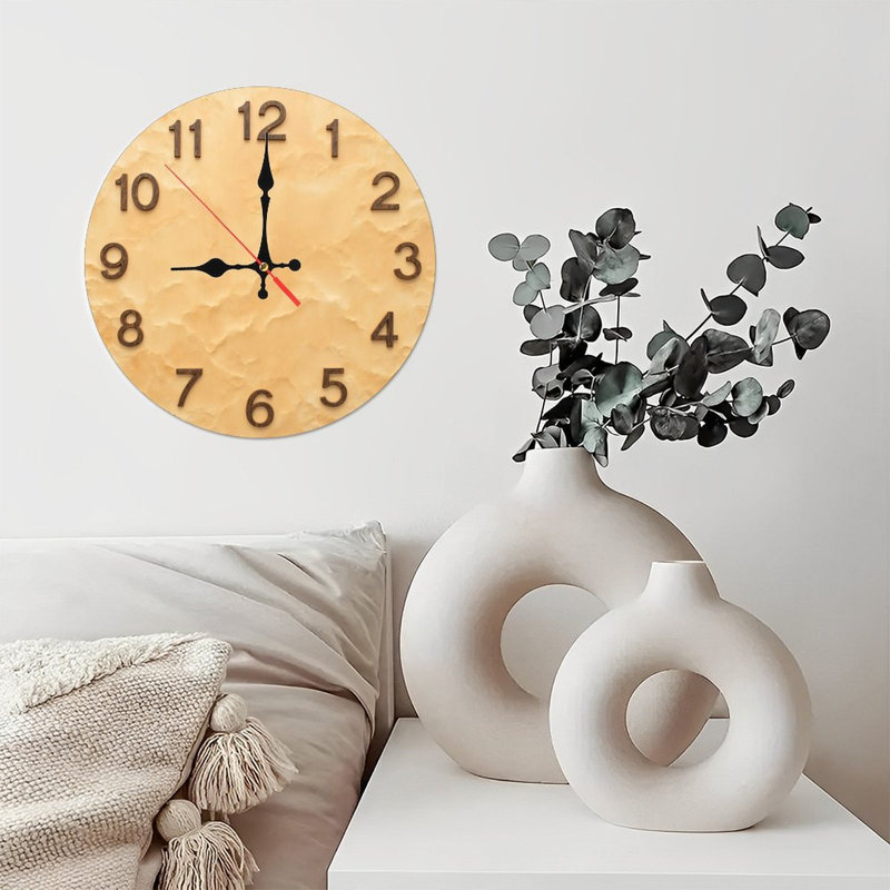 Horloge murale en bois