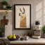 Llama in Profile Japandi - Wrapped Canvas-1835429504-1835429513