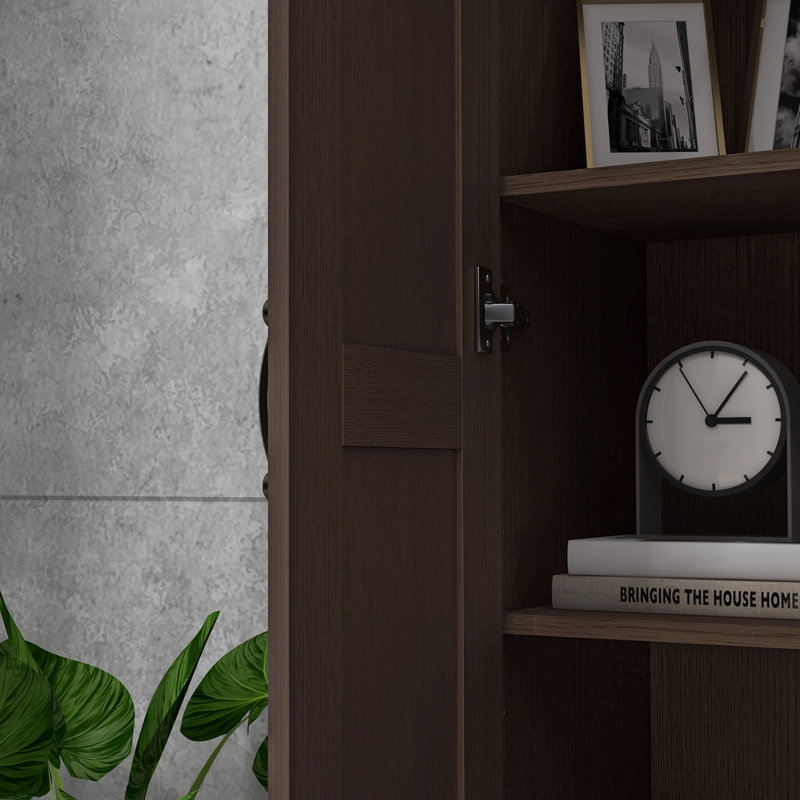 Behice 69'' Kitchen Pantry,wood, Coffee