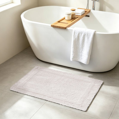 100% Cotton Soft Absorbent Non-Slip Bath Mat