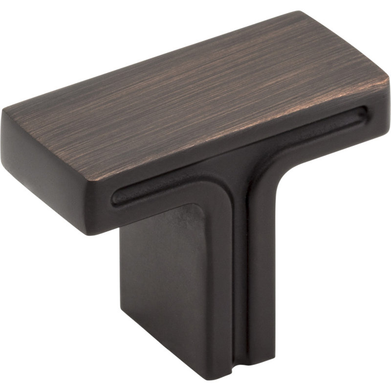 Anwick Rectangular Knob, Brushed Oil Rubbed Bronze