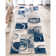 Tapis gris et bleu Chimeng