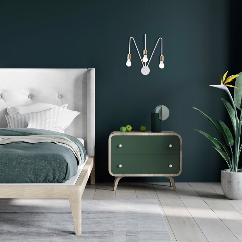 Lampe murale industrielle, corps en métal blanc, 16,5 po x 7,9 po x 18,9 po | 3 x douilles E27 (40 W maximum) | Homologué IP20, parfait pour la décoration intérieure moderne et l'éclairage ambiant, design élégant et durable